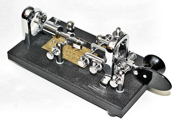 Vibroplex Bencher Inc Original Standard Morse Code Key Telegraph in box with LiL Bugger 